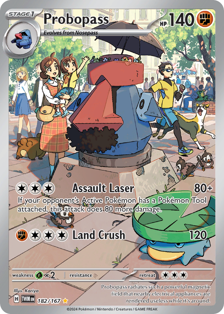 rarest cards from pokemon 151 Pokemon Trading Card Game Scarlet & Violet Twilight Masquerade Illustration Rare Probopass #182