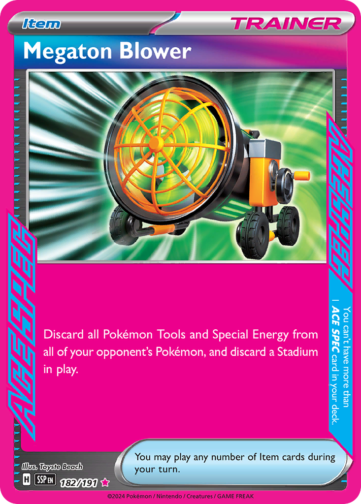 Megaton Blower (182/191) - [ACE SPEC] Surging Sparks (SSP)