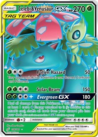 Celebi & Venusaur GX (Full Art) (159) - SM - Team Up (SM9)