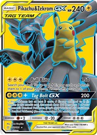 Pikachu & Zekrom GX (Full Art) (162) - SM - Team Up (SM9)