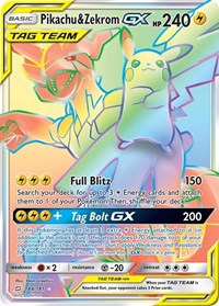 Pikachu & Zekrom GX (Secret) (184) - SM - Team Up (SM9)