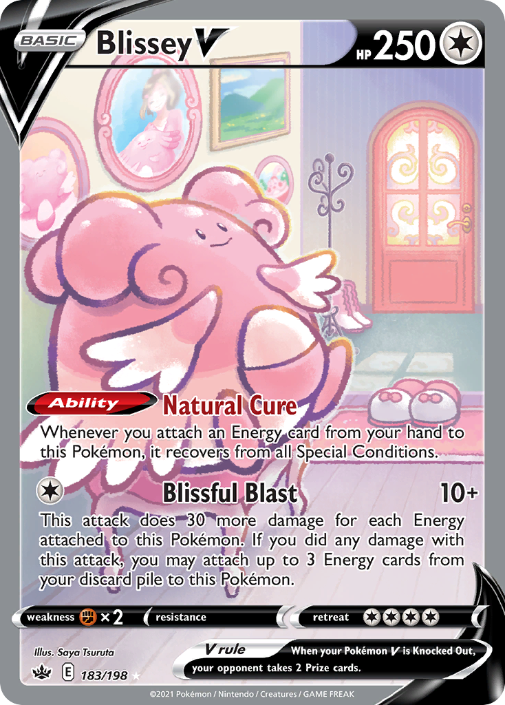 Blissey V (183/198) - [Alternate Art] Chilling Reign (CRE)
