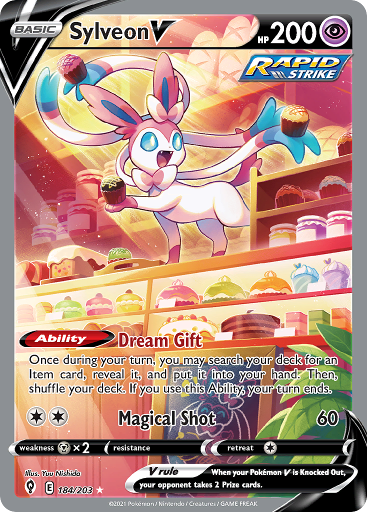 Sylveon V (184/203) - [Alternate Art] Evolving Skies (EVS)