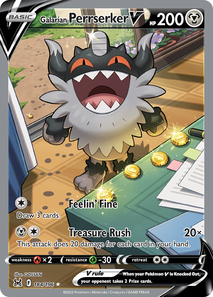 Galarian Perrserker V (184/196) - [Alternate Art] Lost Origin (LOR)