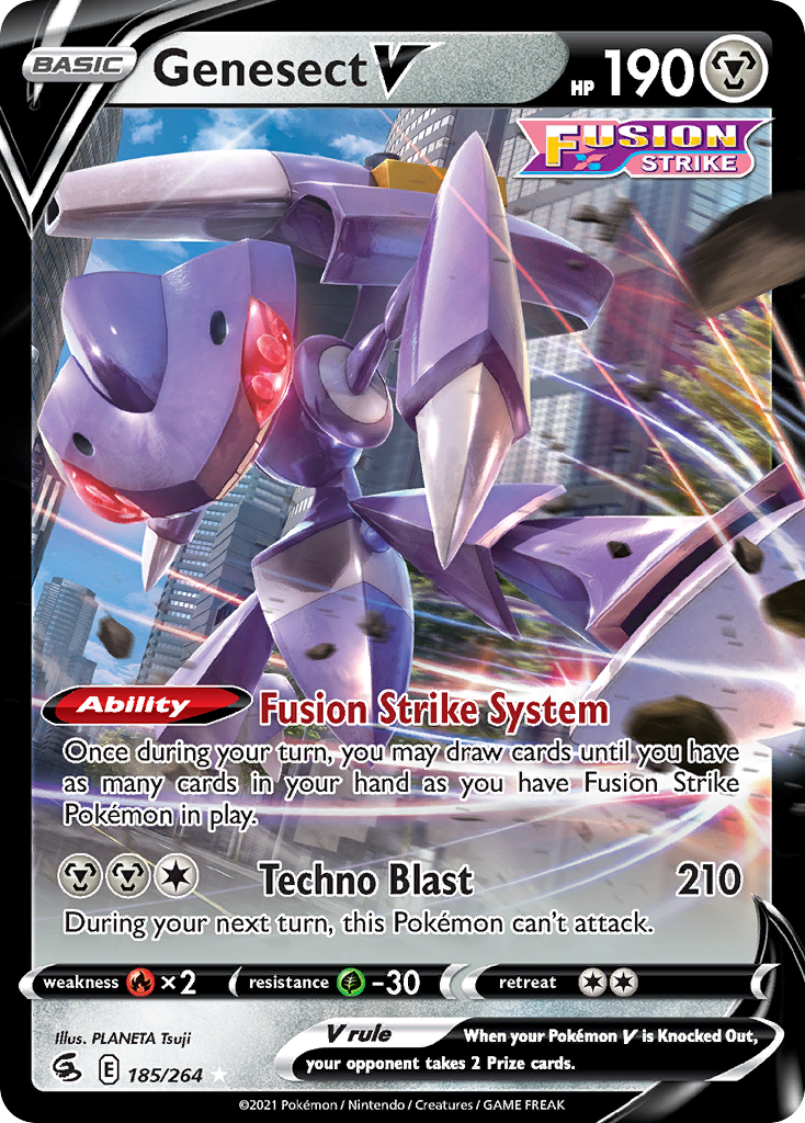 Genesect V (185/264) - [Holo Foil] Fusion Strike (FST)