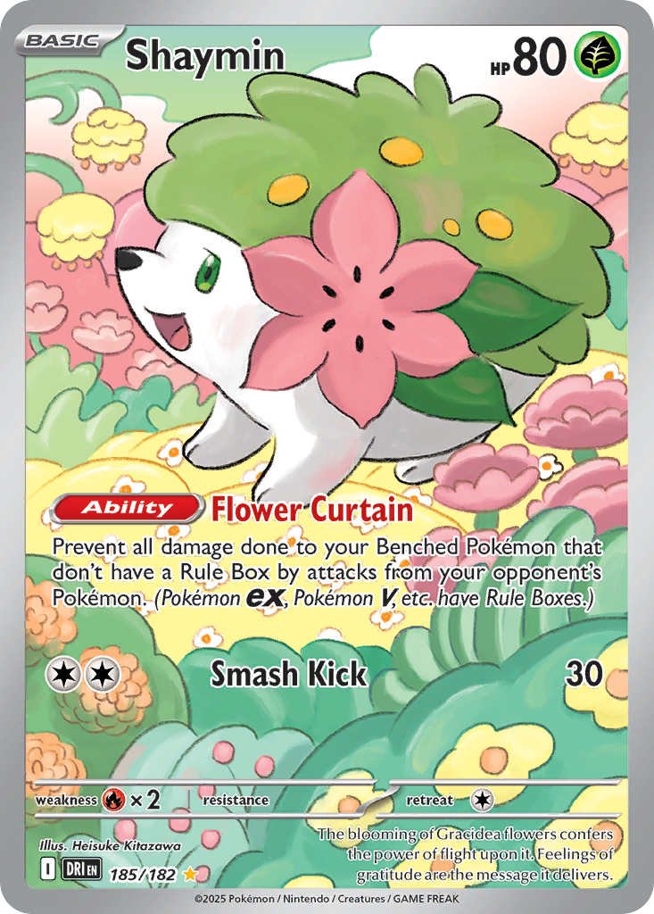 Shaymin (185/182) - [Illustration Rare] Destined Rivals (DRI)