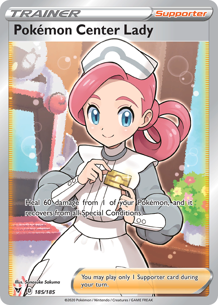 Pokemon Center Lady (185/185) - [Full Art] Vivid Voltage (VIV)
