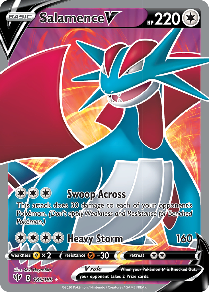 Salamence V (185/189) - [Full Art] Darkness Ablaze (DAA)