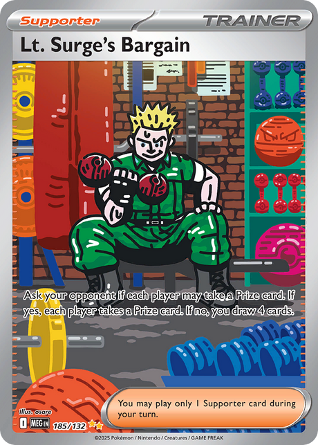 Lt. Surge's Bargain (185/132) - [Special Illustration Rare] Mega Evolution (MEG)
