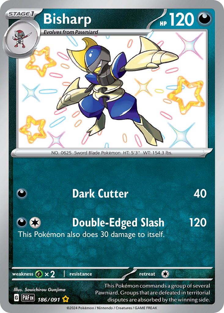 Bisharp (186/91) - [Shiny Holo] Paldean Fates (PAF)