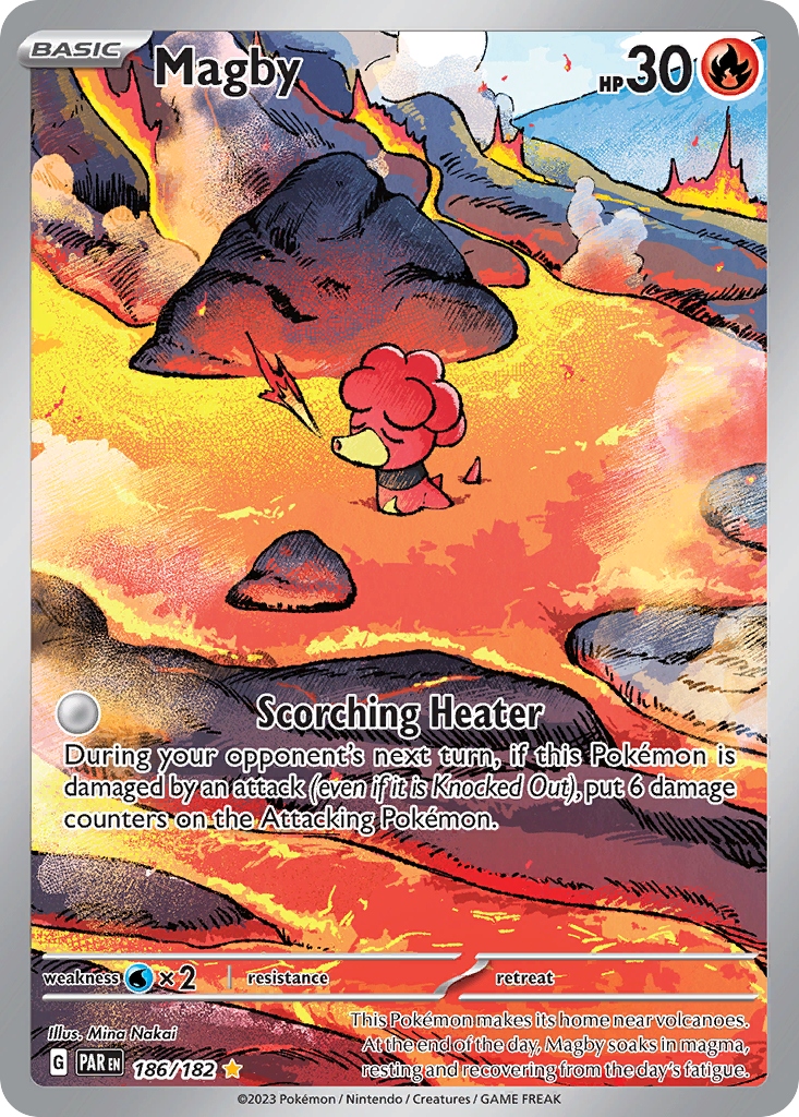 Magby (186/182) - [Illustration Rare] Paradox Rift (PAR)