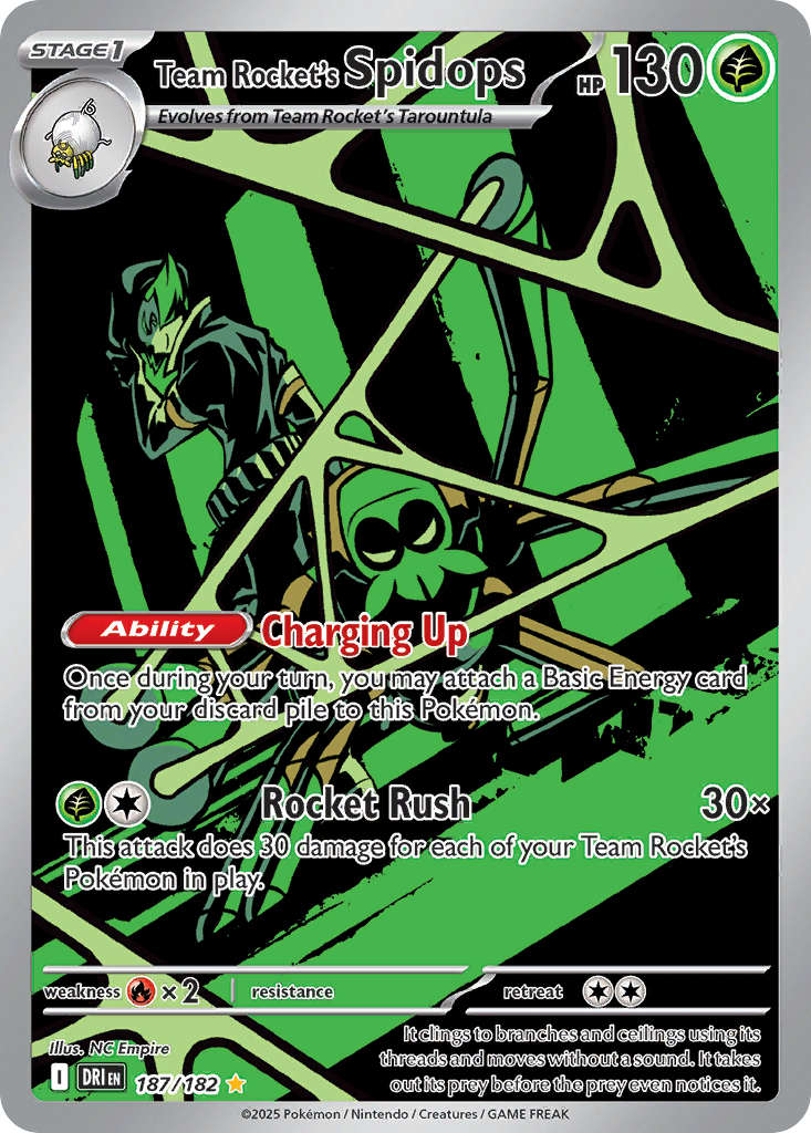 Team Rocket's Spidops (187/182) - [Illustration Rare] Destined Rivals (DRI)