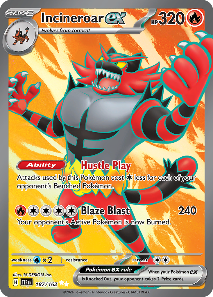 Incineroar ex (187/162) - [Full Art] Temporal Forces (TEF)