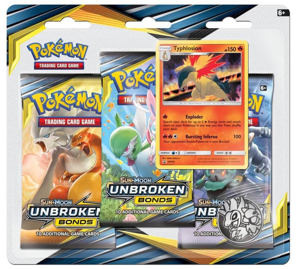 Unbroken Bonds 3 Pack Blister [Typhlosion] - Unbroken Bonds (SM10)