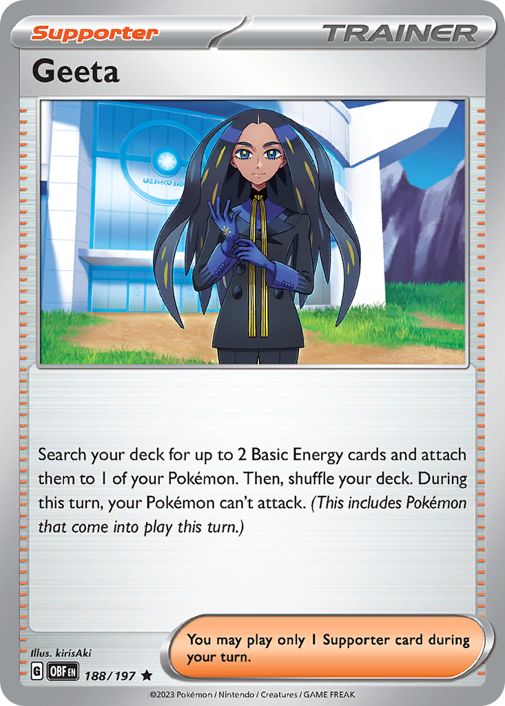Geeta (188/197) - [Reverse Holo] Obsidian Flames (OBF)