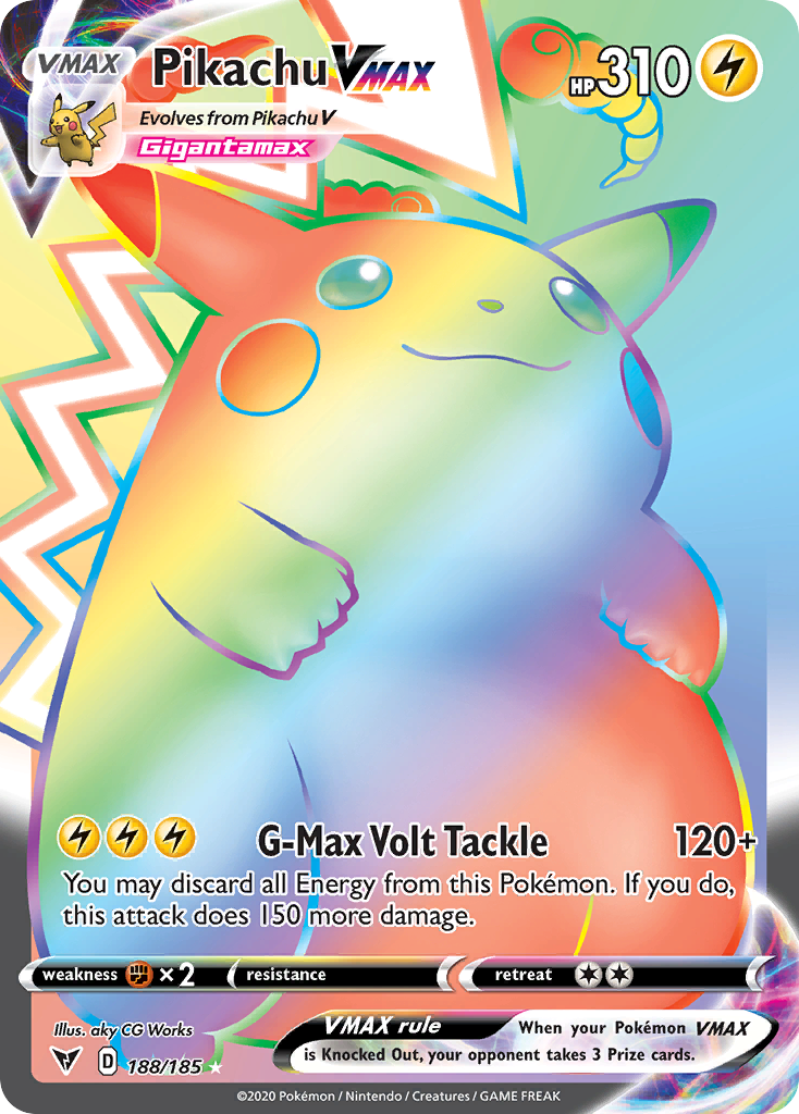 Pikachu VMAX (188/185) - [Rainbow Holo] Vivid Voltage (VIV)