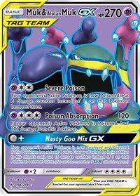 Muk & Alolan Muk GX (196) (Full Art) (196) - SM - Unbroken Bonds (SM10)