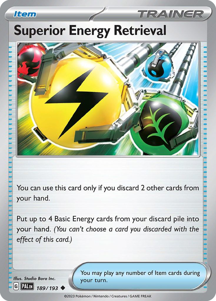 Superior Energy Retrieval (189/193) - Paldea Evolved (PAL) Alchemist's Refuge Superior Energy Retrieval (189/193) - Paldea Evolved (PAL) Alchemist's Refuge