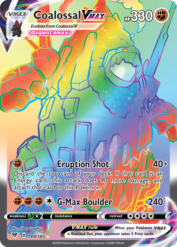 Coalossal VMAX (189/185) - [Rainbow Holo] Vivid Voltage (VIV)