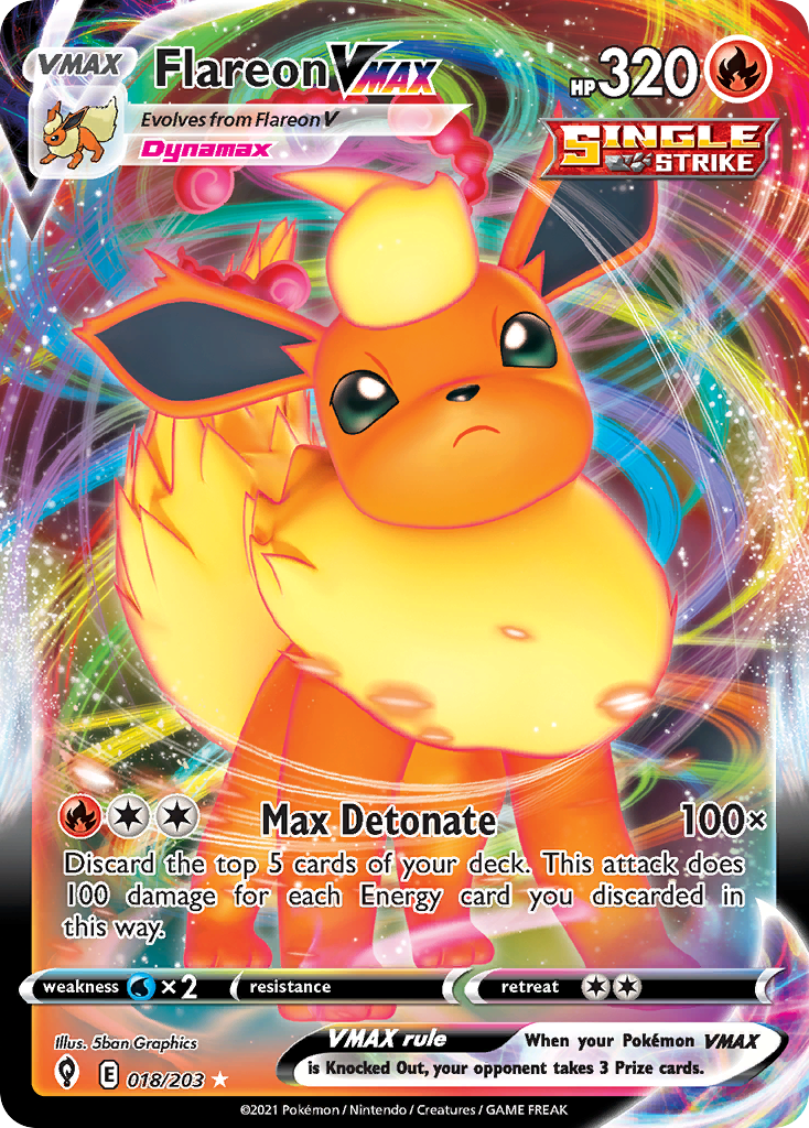Flareon VMAX (18/203) - [Holo Foil] Evolving Skies (EVS)