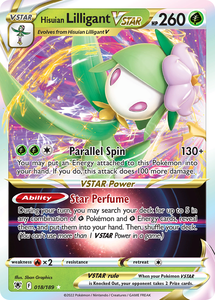 Hisuian Lilligant VSTAR (18/189) - [Holo Foil] Astral Radiance (ASR)