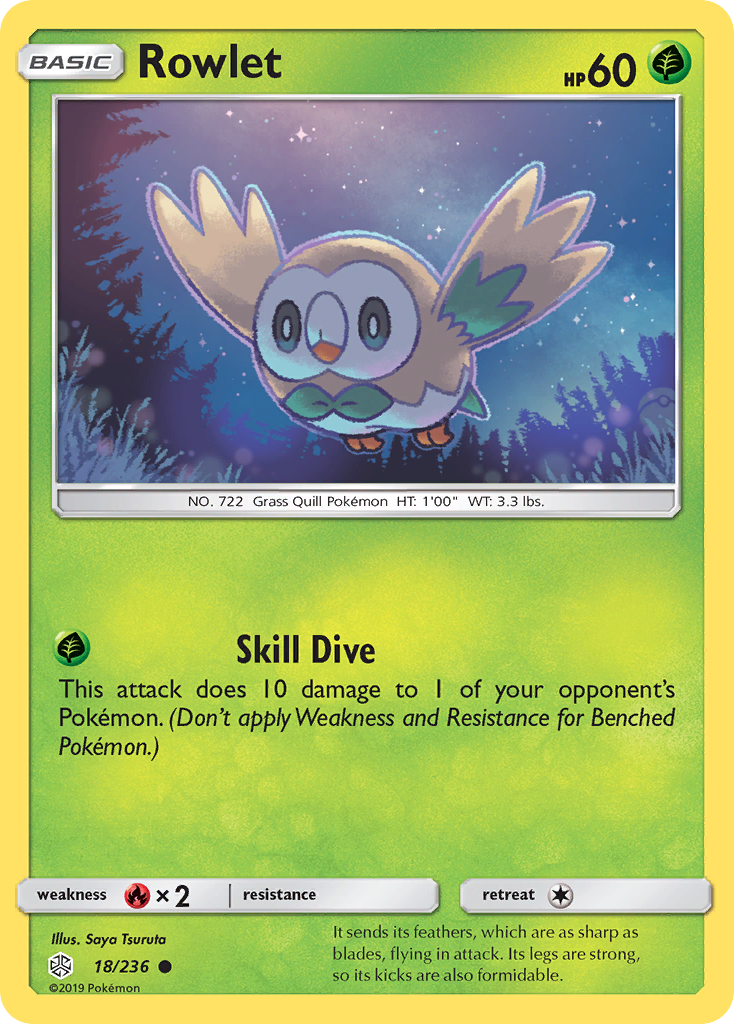 Rowlet (18/236) - [Reverse Holo] Cosmic Eclipse (CEC)