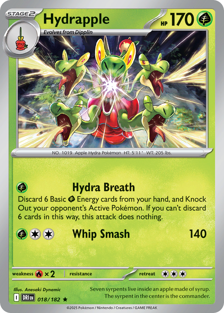 Hydrapple (18/182) - [Reverse Holo] Destined Rivals (DRI)