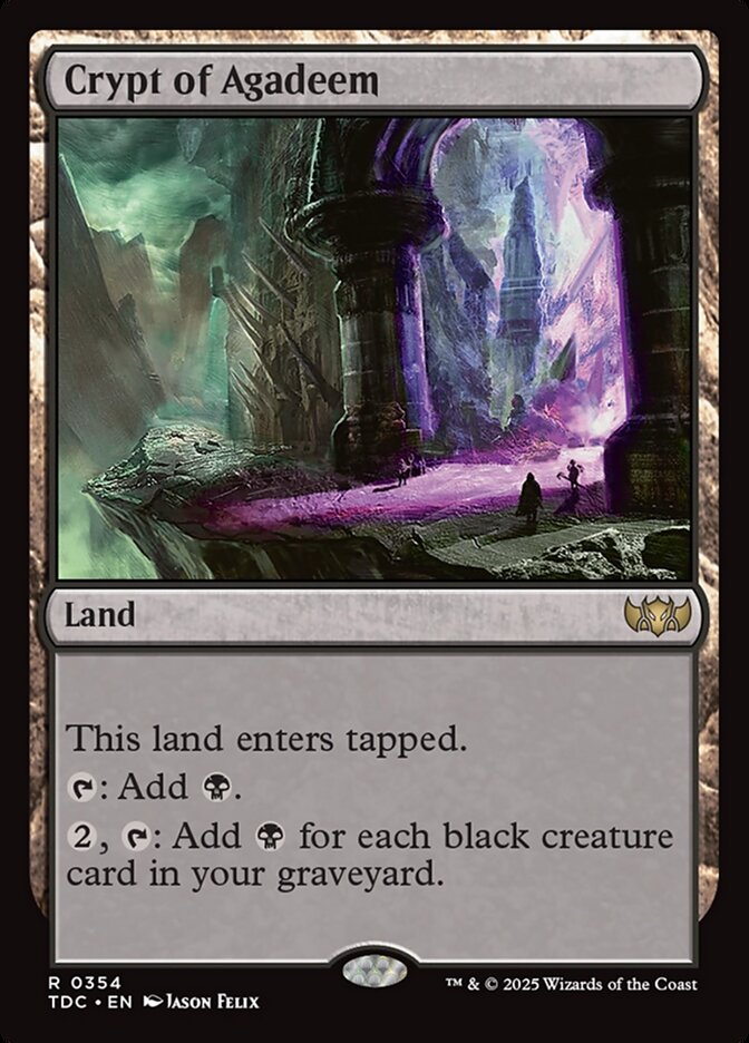 Crypt of Agadeem (354) - Tarkir: Dragonstorm Commander (TDC)