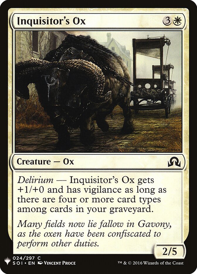 Inquisitor's Ox (SOI-24) - The List (PLST)