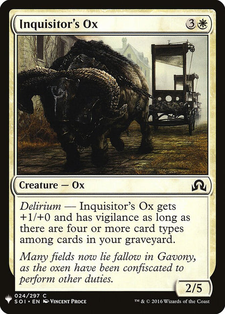 Inquisitor's Ox (SOI-24) - The List (PLST)