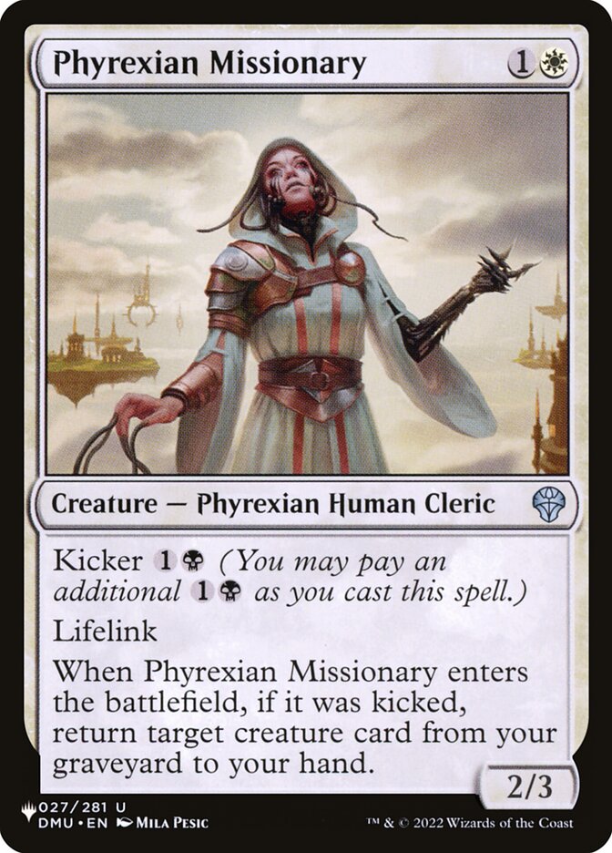 Phyrexian Missionary (DMU-27) - The List (PLST)