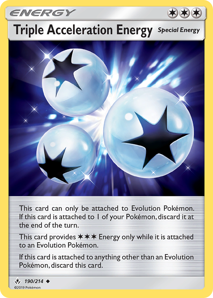 Triple Acceleration Energy (190/214) - [Reverse Holo] Unbroken Bonds (UNB)