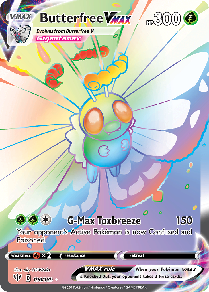 Butterfree VMAX (190/189) - [Rainbow Holo] Darkness Ablaze (DAA)