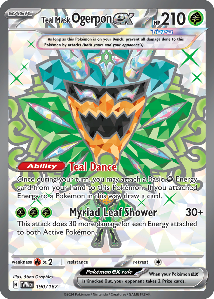 Teal Mask Ogerpon ex (190/167) - [Full Art] Twilight Masquerade (TWM)