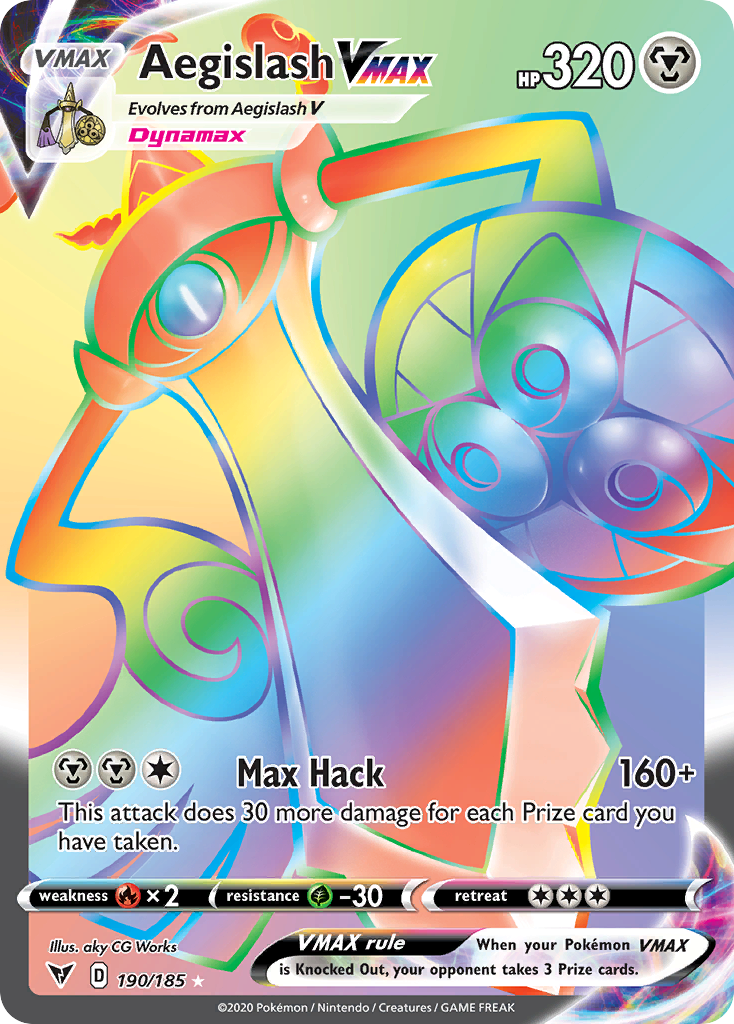 Aegislash VMAX (190/185) - [Rainbow Holo] Vivid Voltage (VIV)
