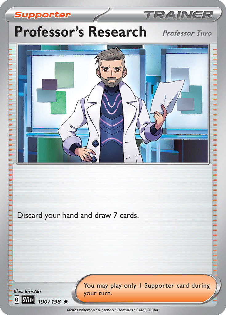 Professor's Research (Professor Turo) (190/198) - [Holo Foil] Scarlet & Violet (SVI)