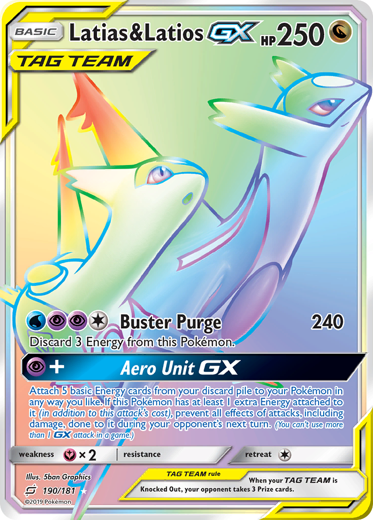 Latias & Latios-GX (190/181) - [Rainbow Holo] Team Up (TEU)