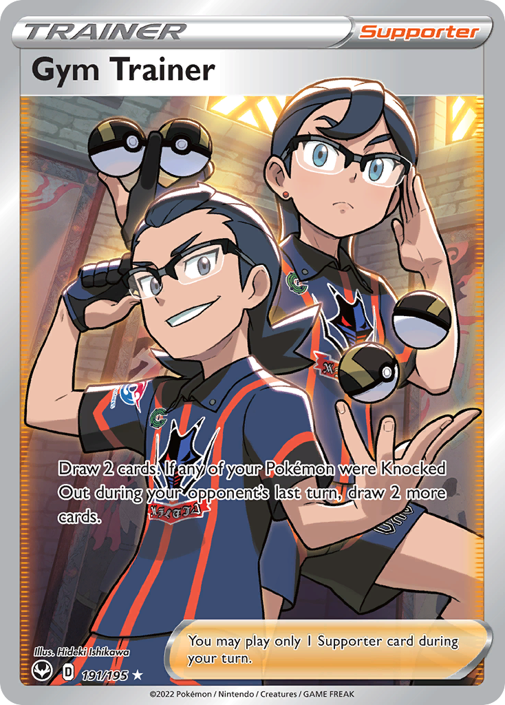 Gym Trainer (191/195) - [Full Art] Silver Tempest (SIT)