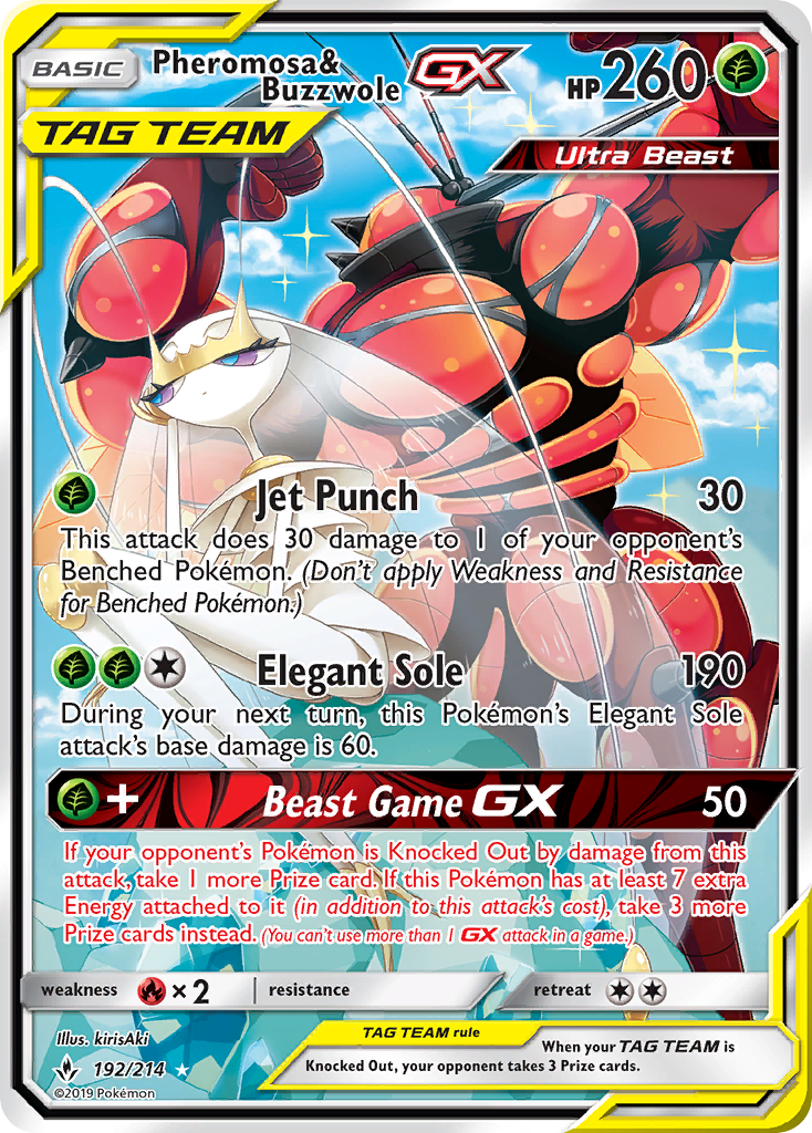 Pheromosa & Buzzwole-GX (192/214) - [Full Art] Unbroken Bonds (UNB)