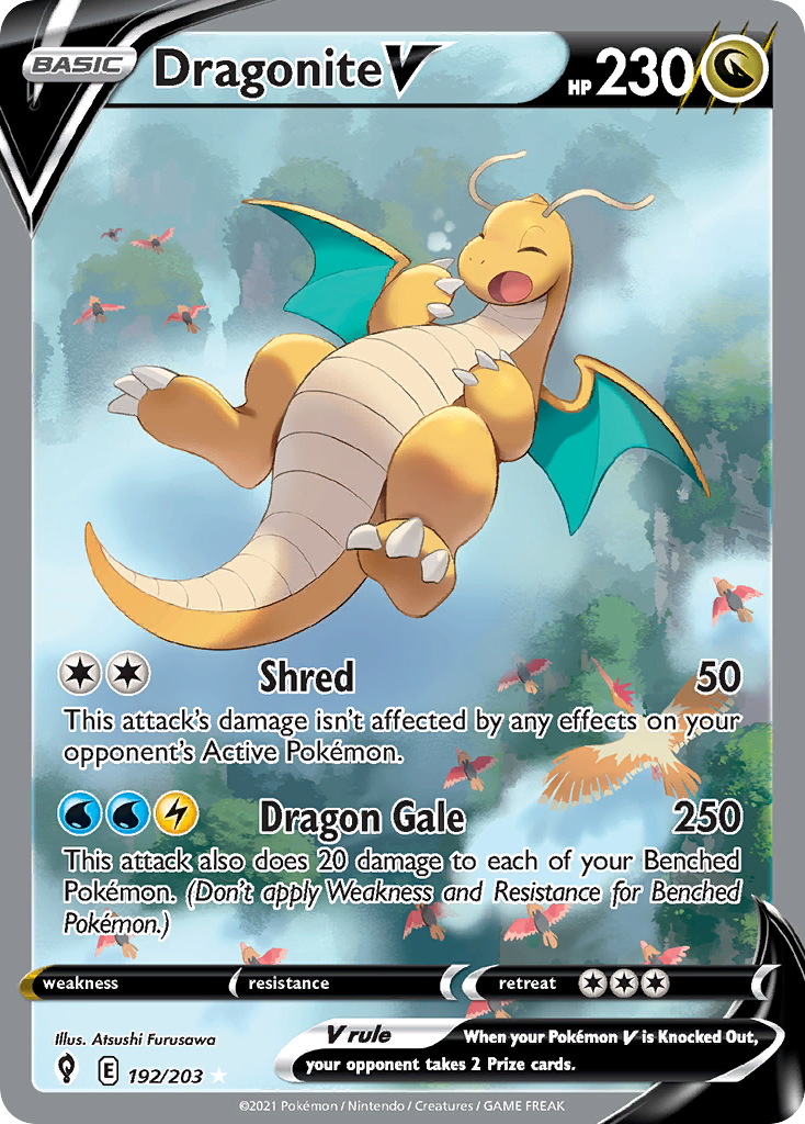 Dragonite V (192/203) - [Alternate Art] Evolving Skies (EVS)