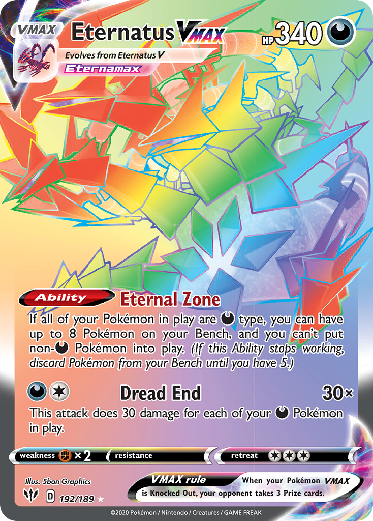 Eternatus VMAX (192/189) - [Rainbow Holo] Darkness Ablaze (DAA)