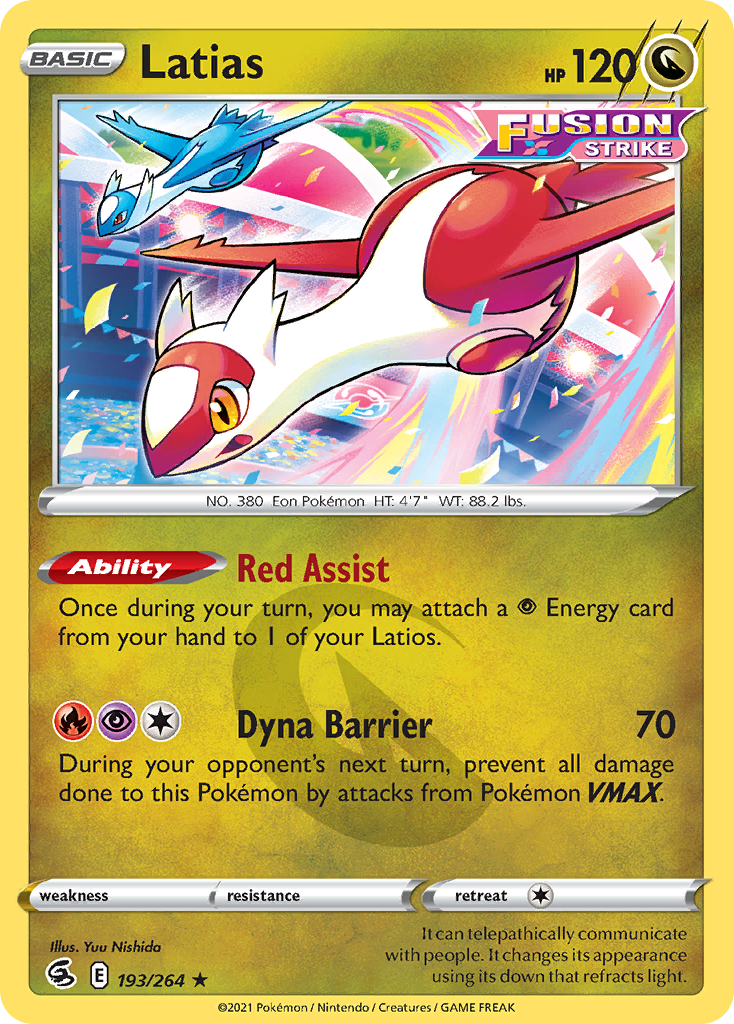 Latias (193/264) - [Reverse Holo] Fusion Strike (FST)