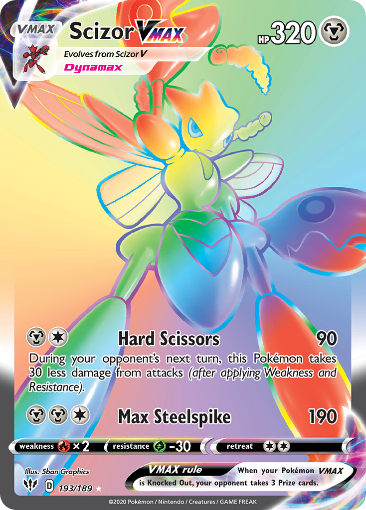 Scizor VMAX (193/189) - [Rainbow Holo] Darkness Ablaze (DAA)