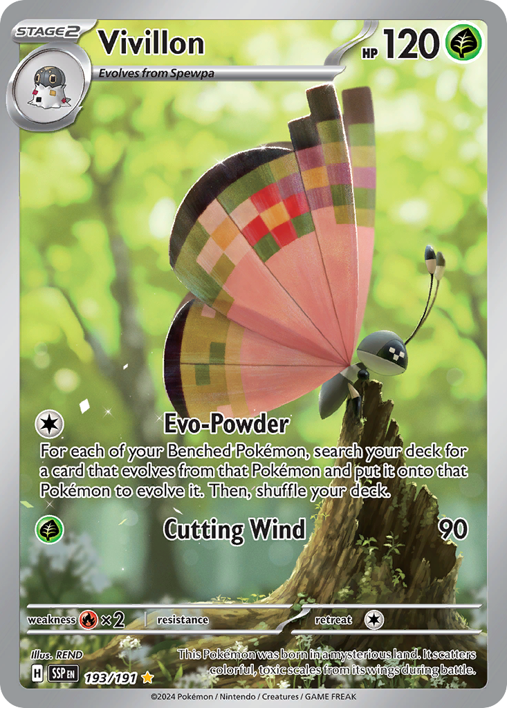 Vivillon (193/191) - [Illustration Rare] Surging Sparks (SSP)