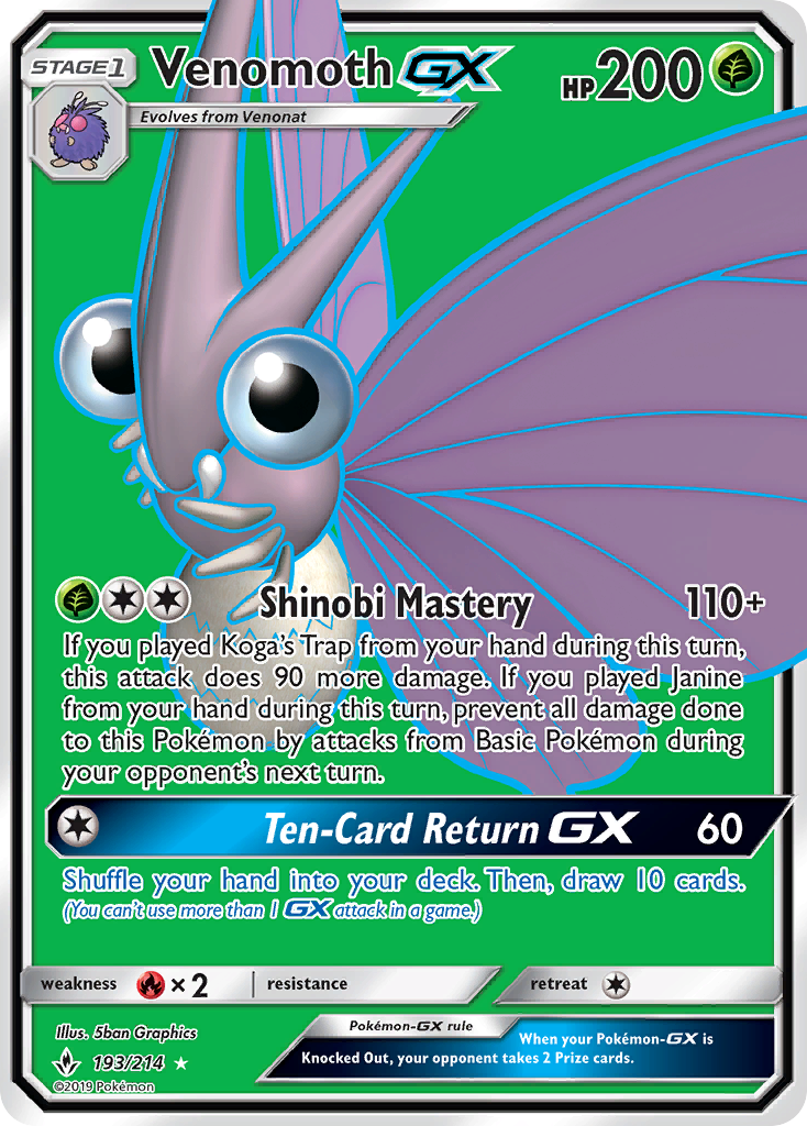 Venomoth-GX (193/214) - [Full Art] Unbroken Bonds (UNB)