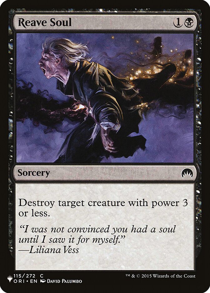 Reave Soul (ORI-115) - The List (PLST)