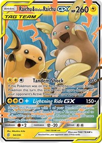 Raichu & Alolan Raichu GX (54) - SM - Unified Minds (SM11)