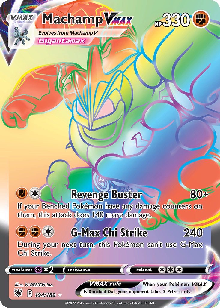 Machamp VMAX (194/189) - [Rainbow Holo] Astral Radiance (ASR)