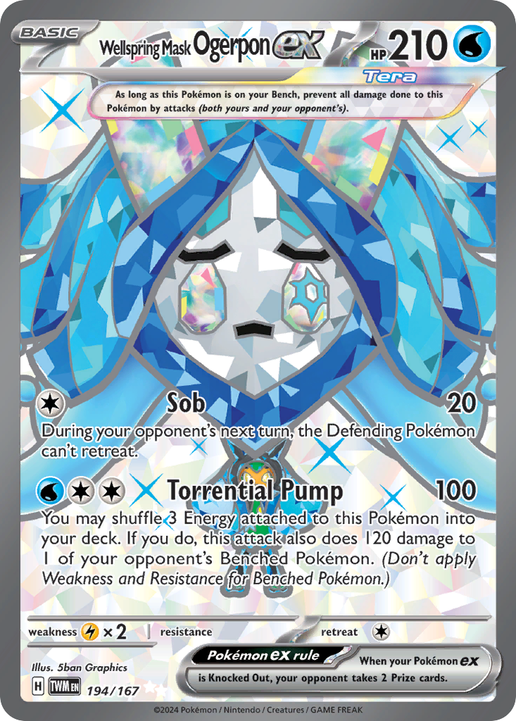 Wellspring Mask Ogerpon ex (194/167) - [Full Art] Twilight Masquerade (TWM)