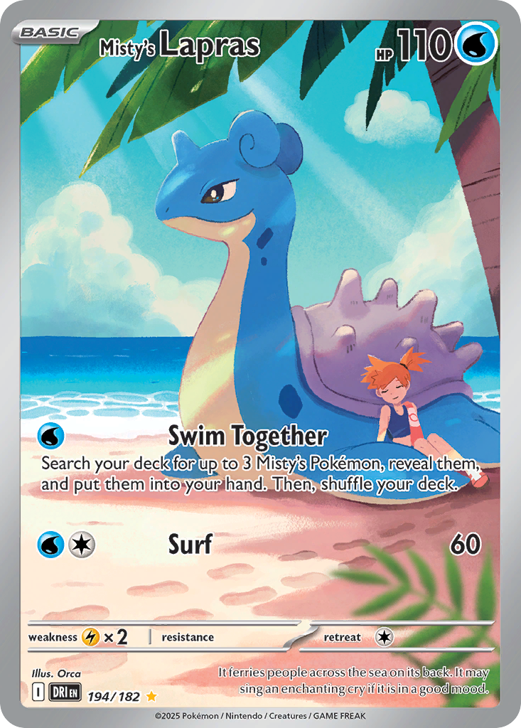 Misty's Lapras (194/182) - [Illustration Rare] Destined Rivals (DRI)